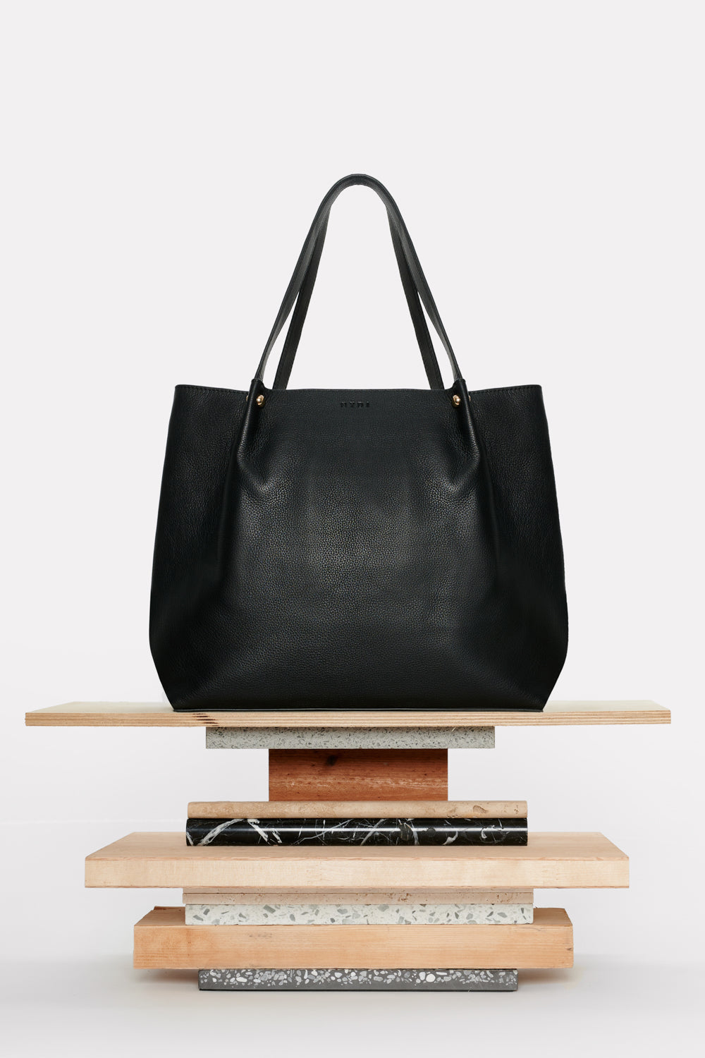 black leather tote bag zara