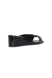 NYDJ Contessa Wedge Sandals In Suede And Patent Leather - Black