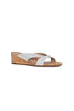 NYDJ Contessa Wedge Sandals In Metallic Leather - Silver