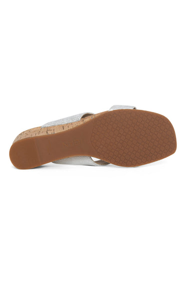 NYDJ Contessa Wedge Sandals In Metallic Leather - Silver