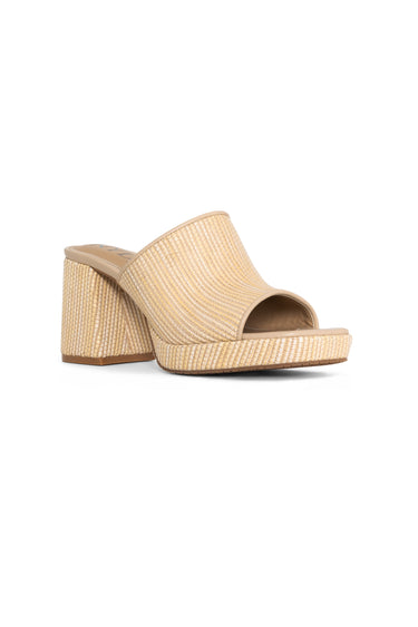 NYDJ Dewi Platform Sandals In Raffia - Natural