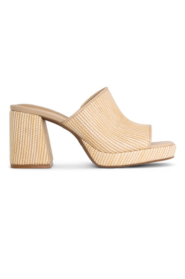 NYDJ Dewi Platform Sandals In Raffia - Natural