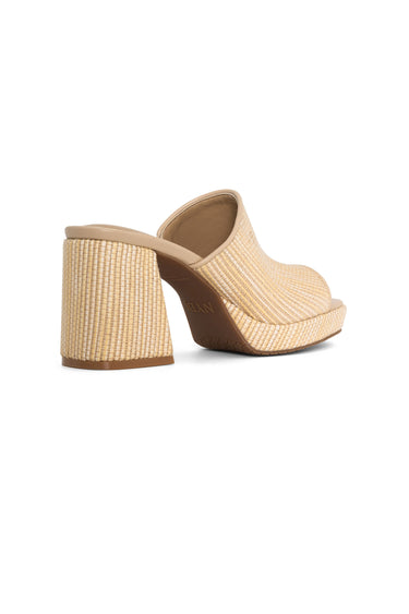 NYDJ Dewi Platform Sandals In Raffia - Natural