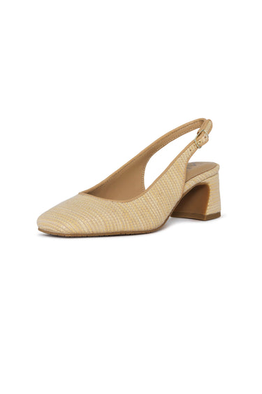 NYDJ Faelynn Slingback Heels In Raffia - Natural