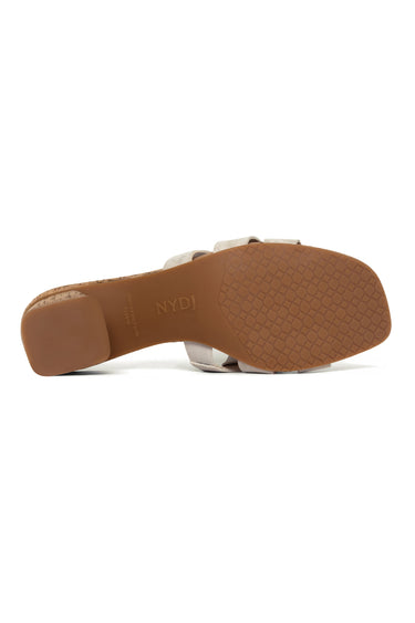 NYDJ Gloriana Mule Sandals In Metallic Suede - Pewter