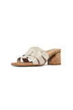 NYDJ Gloriana Mule Sandals In Metallic Suede - Pewter
