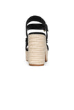 NYDJ Houston Platform Sandals In Suede And Raffia - Black