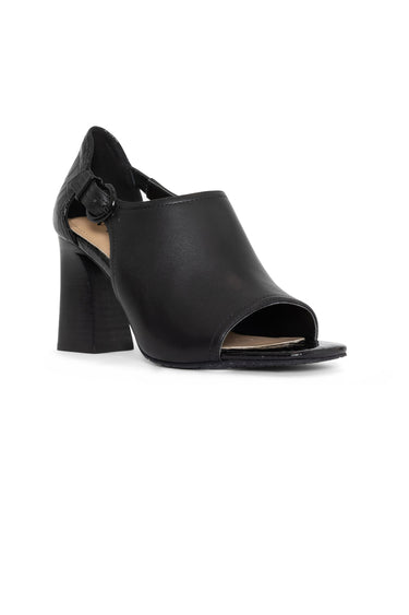 NYDJ Larlie Block Heel Sandals In Nappa Leather - Black