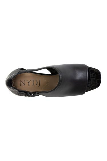 NYDJ Larlie Block Heel Sandals In Nappa Leather - Black