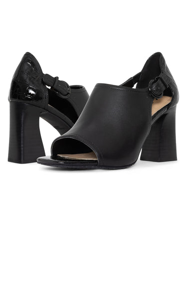NYDJ Larlie Block Heel Sandals In Nappa Leather - Black