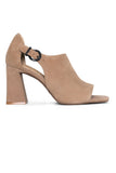 NYDJ Larlie Block Heel Sandals In Suede - Taupe
