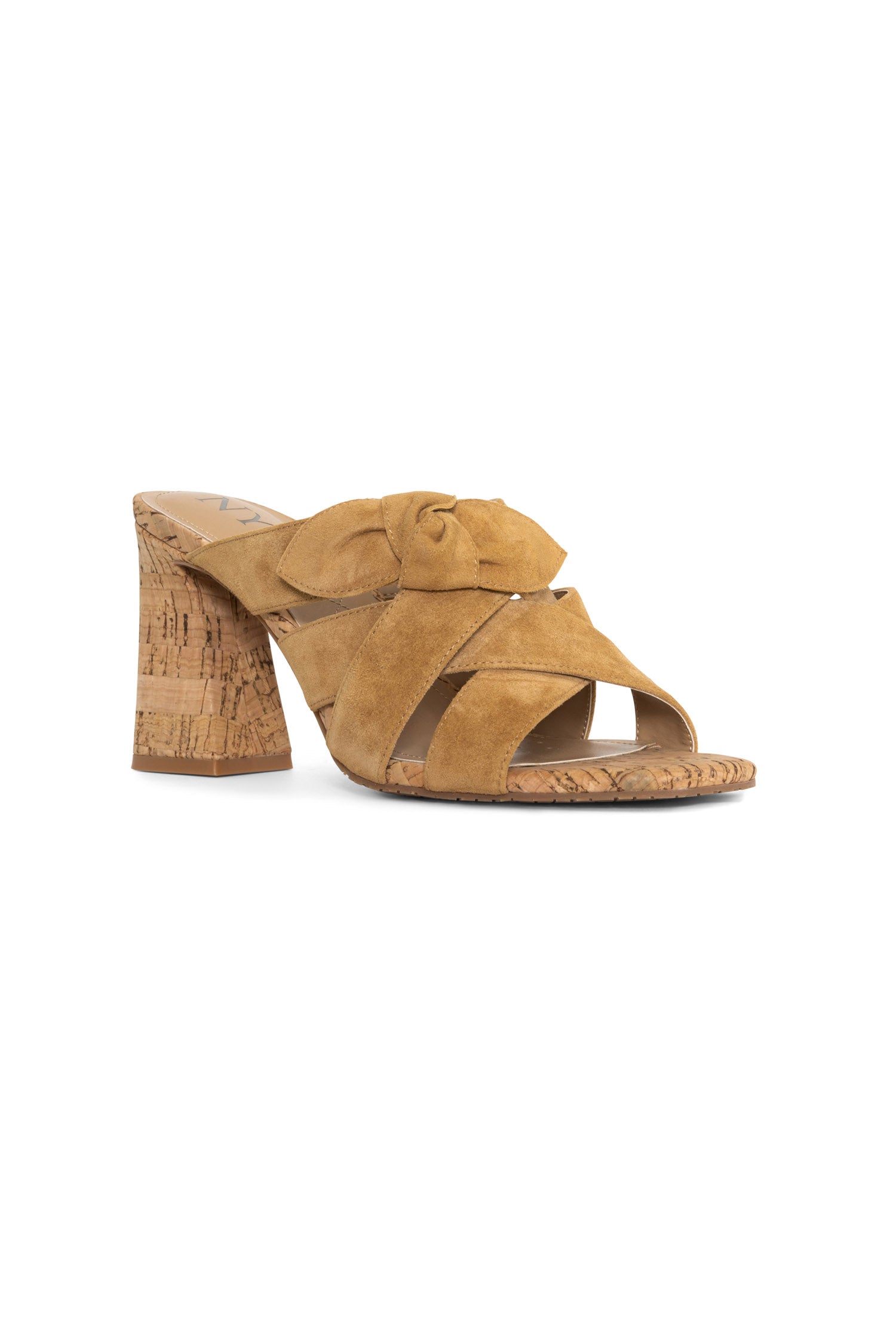 Loreri Mule Sandals In Suede - Cognac Brown | NYDJ