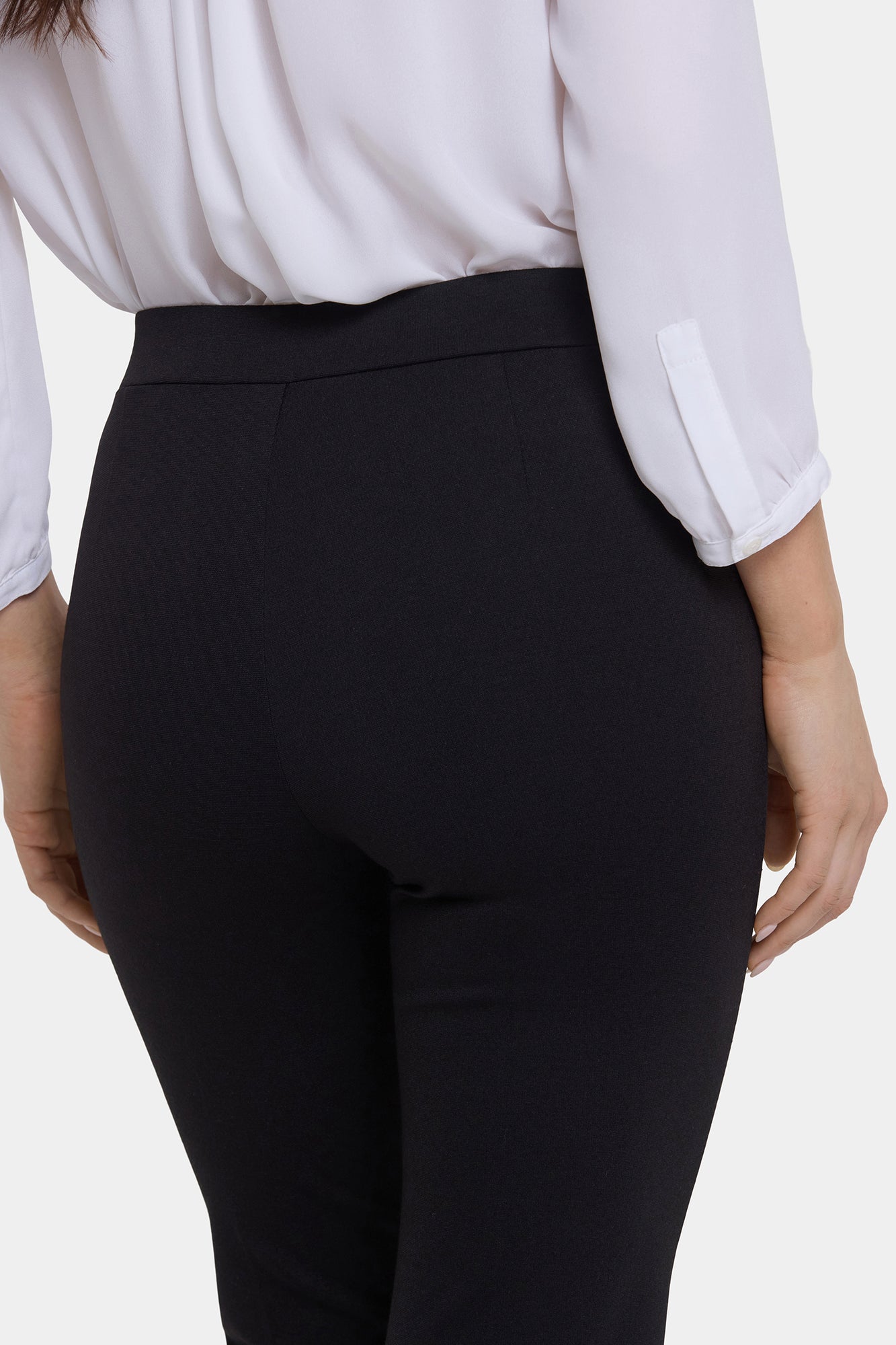 NYDJ Pull-On Slim Ankle Trouser Pants In Ponte Knit - Black