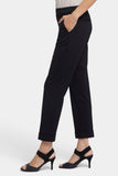 NYDJ Cassidy Ankle Pull-On Trouser Pants In Ponte Knit With Cuffs - Black