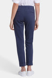 NYDJ Cassidy Ankle Pull-On Trouser Pants In Ponte Knit With Cuffs - Oxford Navy