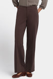 NYDJ Fiona Trouser Pants In Ponte Knit With High Rise - Coffee Bean