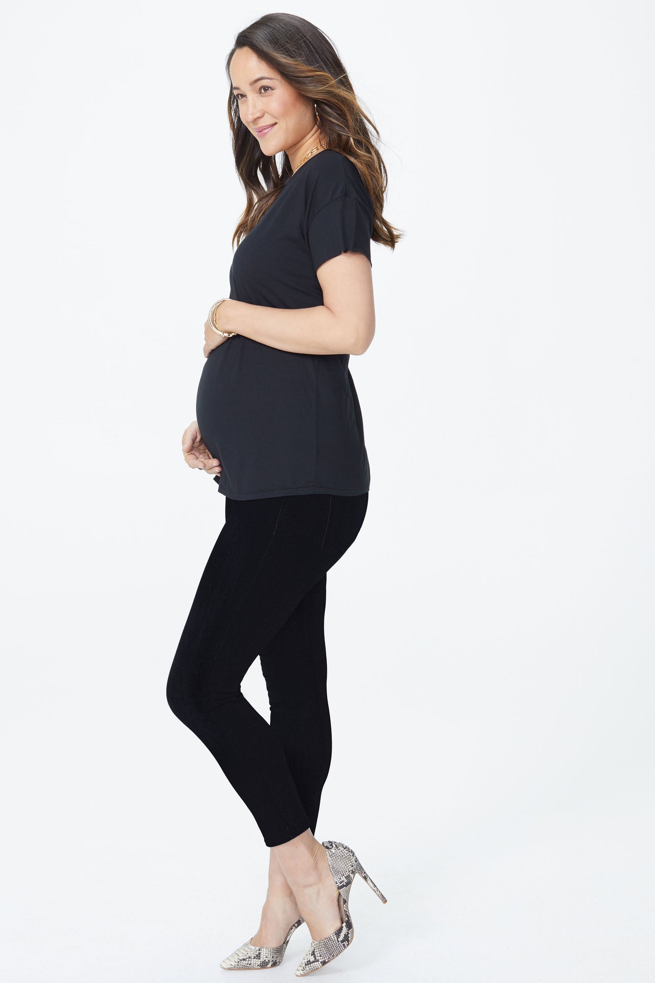 NYDJ Ami Skinny Ankle Maternity Jeans In Sure Stretch® Denim - Black