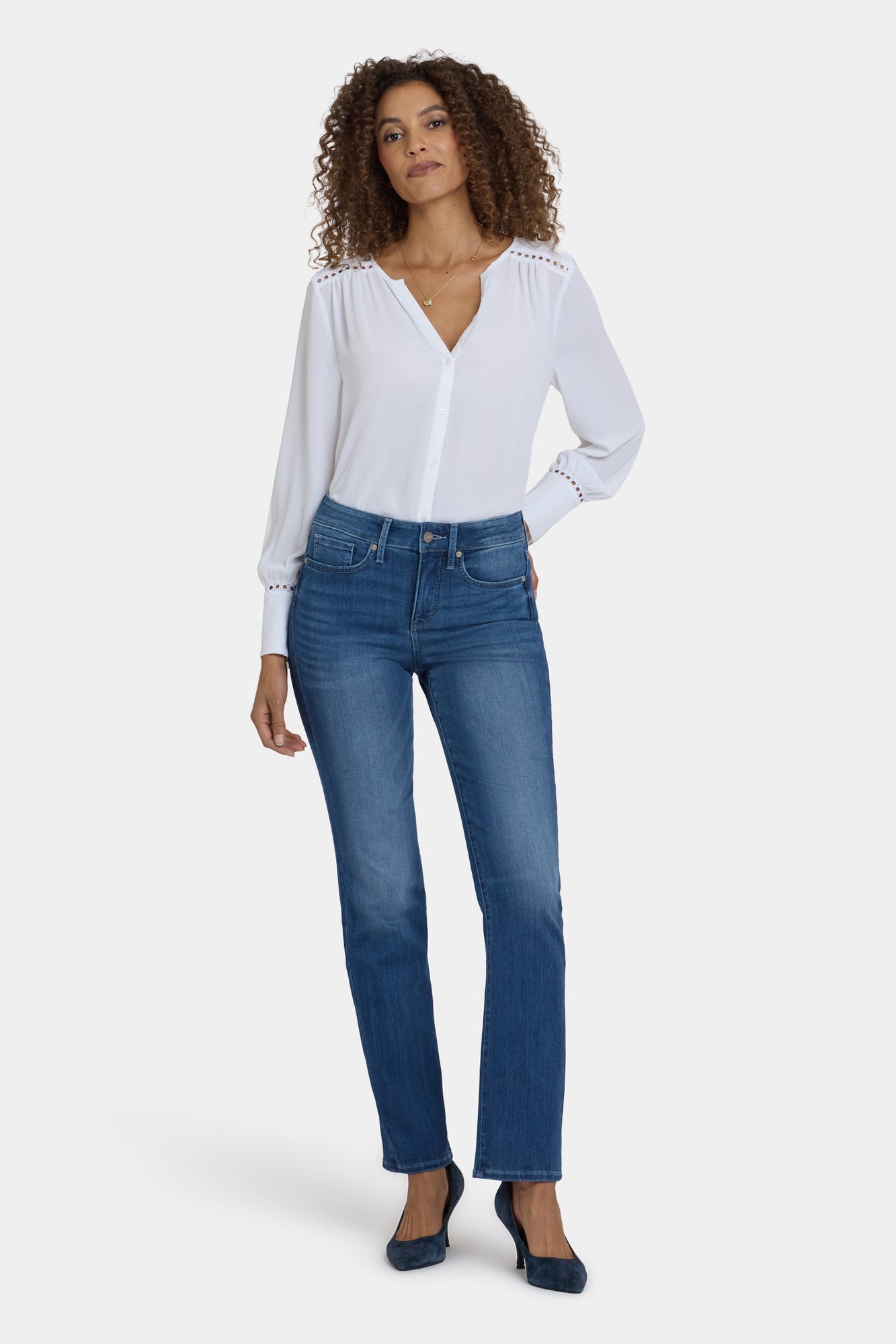 NYDJ Marilyn Straight Jeans In Sure Stretch® Denim - Cool Marine