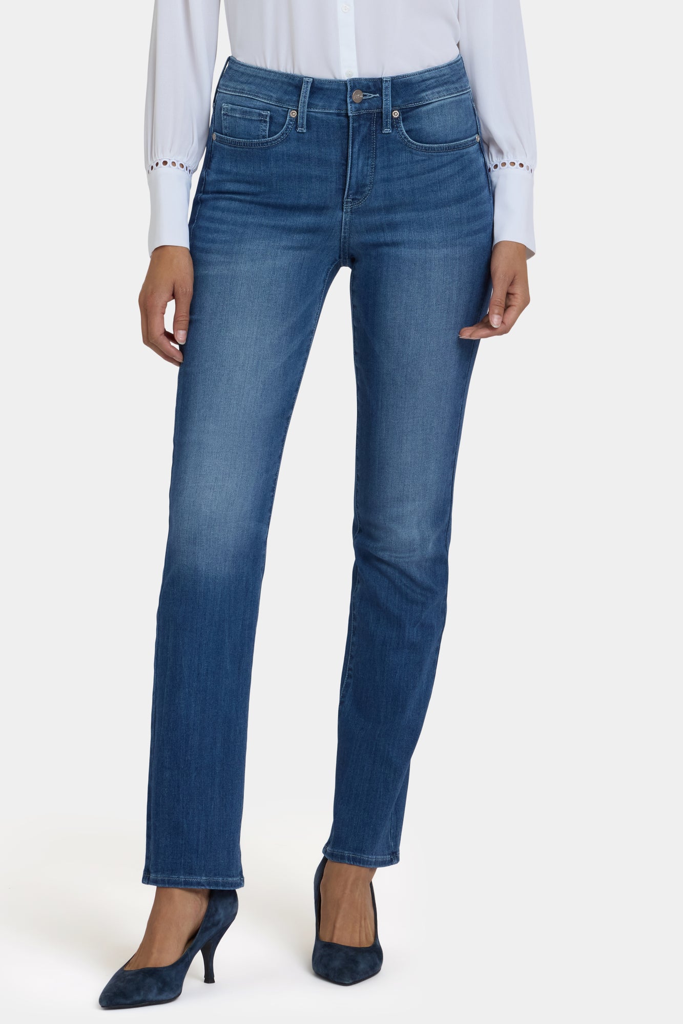 NYDJ Marilyn Straight Jeans In Sure Stretch® Denim - Cool Marine