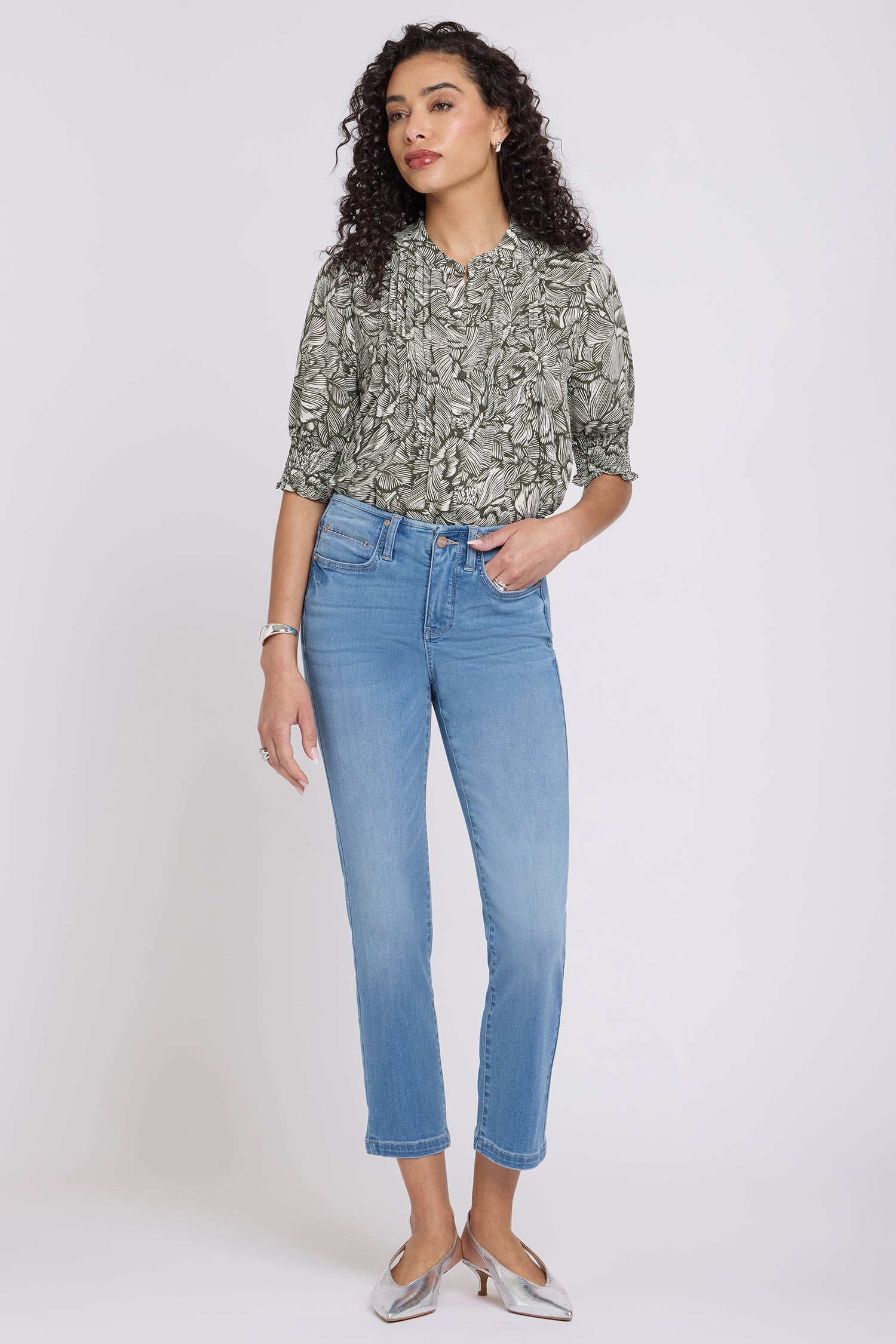 Sheri Slim Straight Ankle Jeans In Sure Stretch® Denim With Top