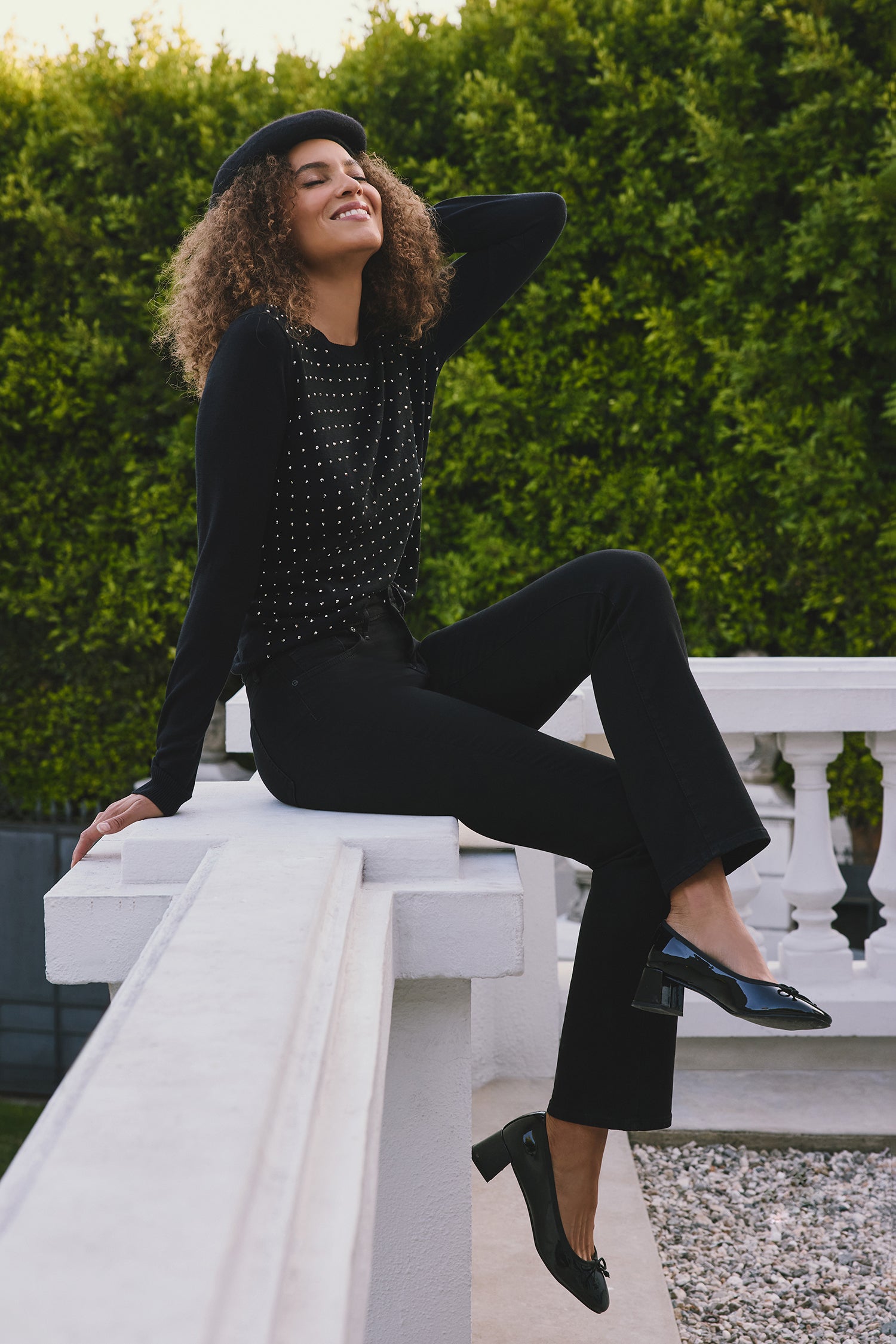 Marilyn Straight Jeans In Sure Stretch® Denim - Black Rinse Black 