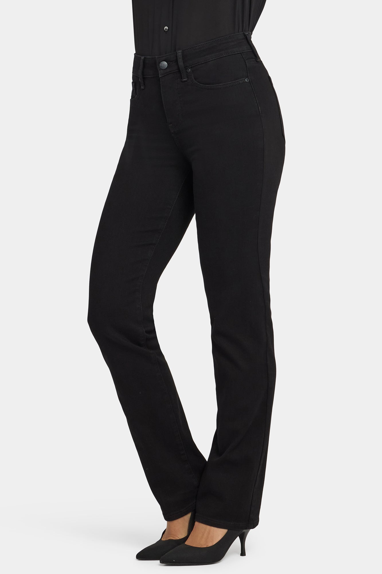 NYDJ Marilyn Straight Jeans In Sure Stretch® Denim - Black Rinse