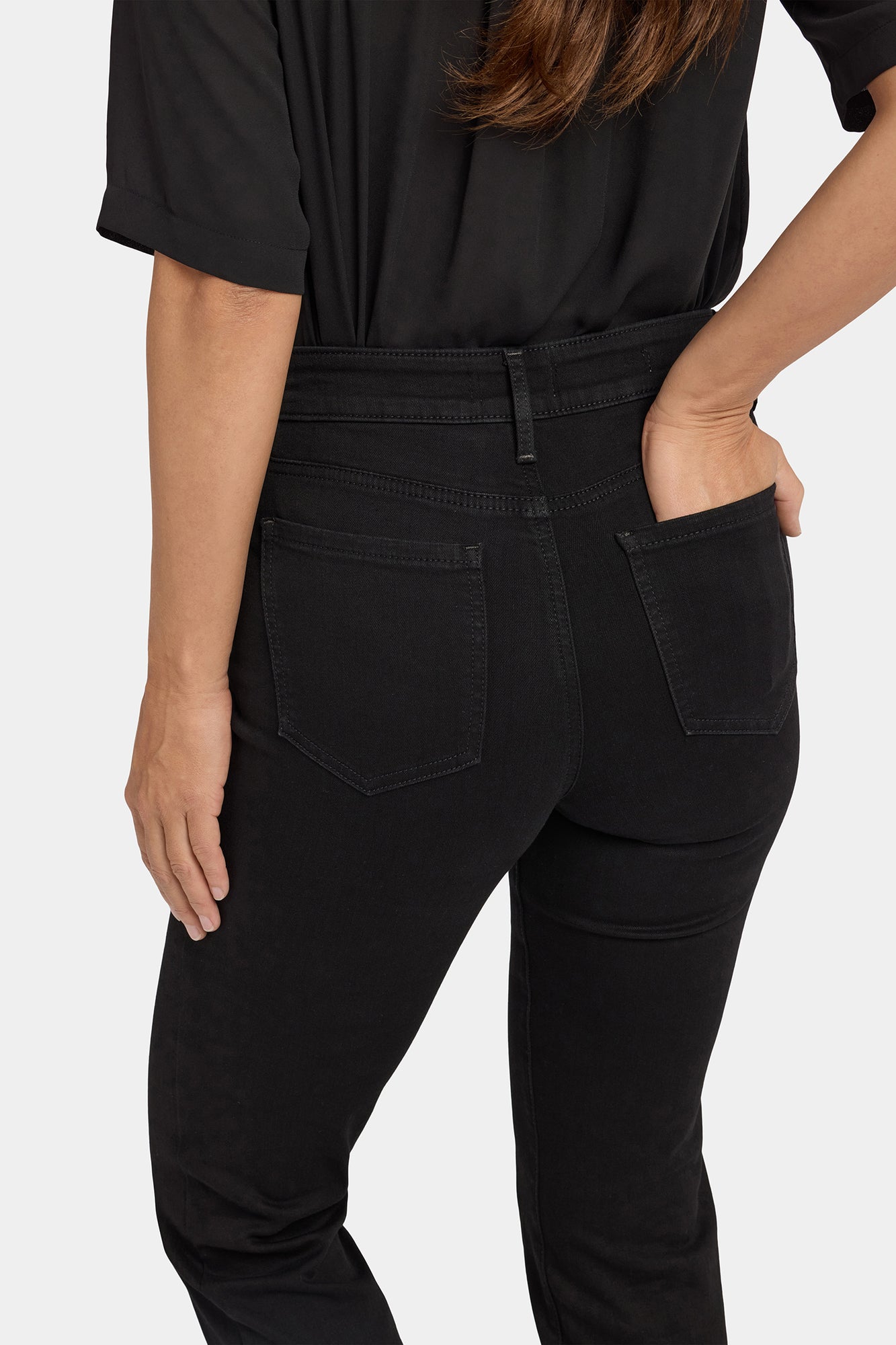NYDJ Marilyn Straight Jeans In Sure Stretch® Denim - Black Rinse