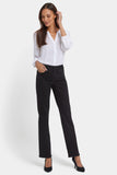NYDJ Marilyn Straight Jeans In Sure Stretch® Denim With Scattered Stones - Black Rinse