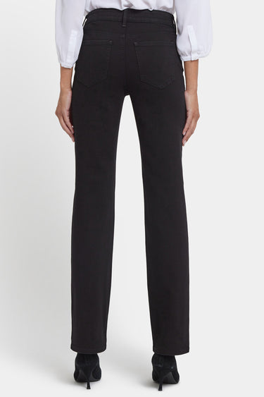 NYDJ Marilyn Straight Jeans In Sure Stretch® Denim With Scattered Stones - Black Rinse