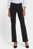 NYDJ Marilyn Straight Jeans In Sure Stretch® Denim With Scattered Stones - Black Rinse