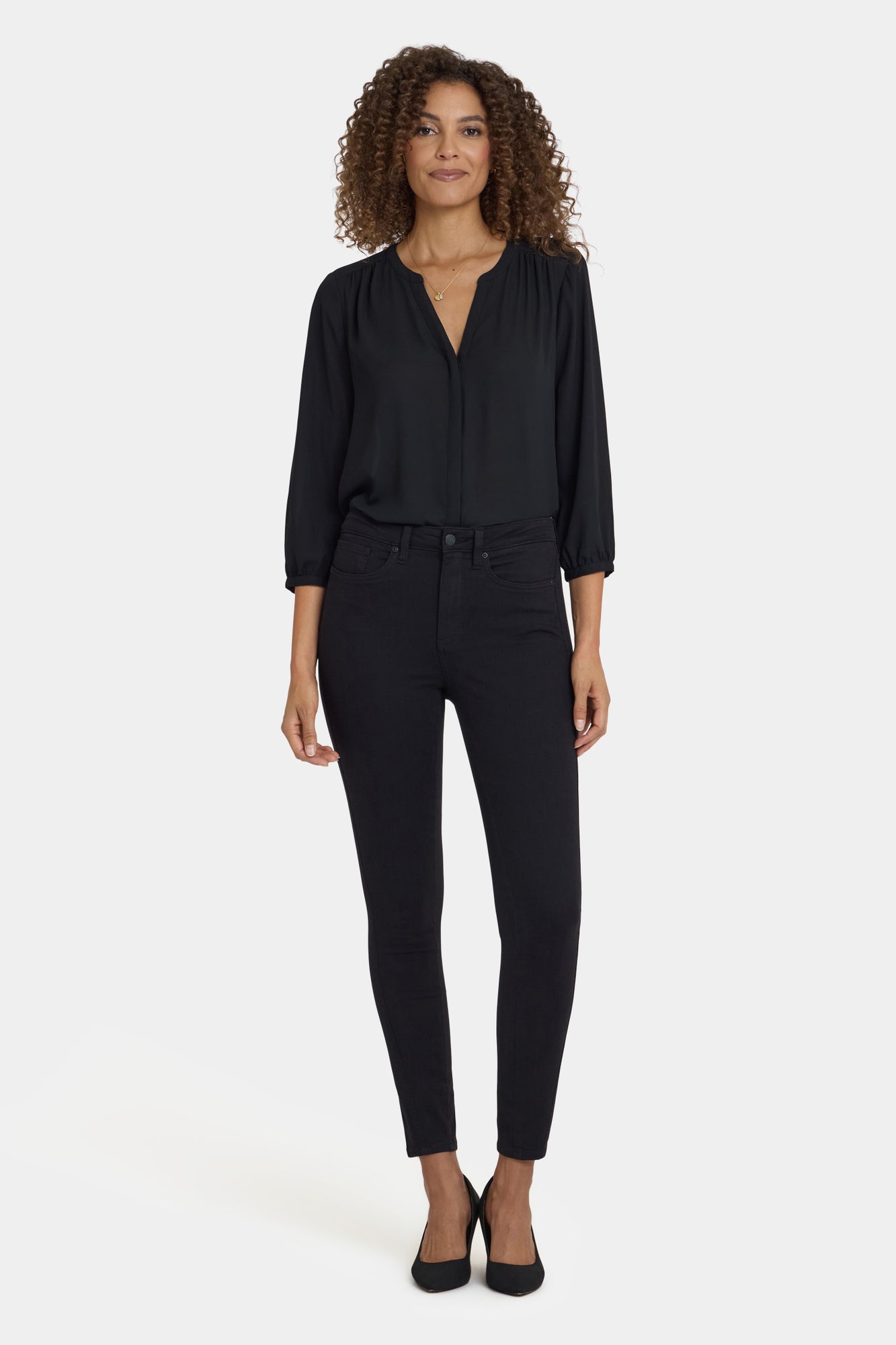 NYDJ Ami Skinny Jeans In Sure Stretch® Denim With High Rise And Contoured Seams - Black