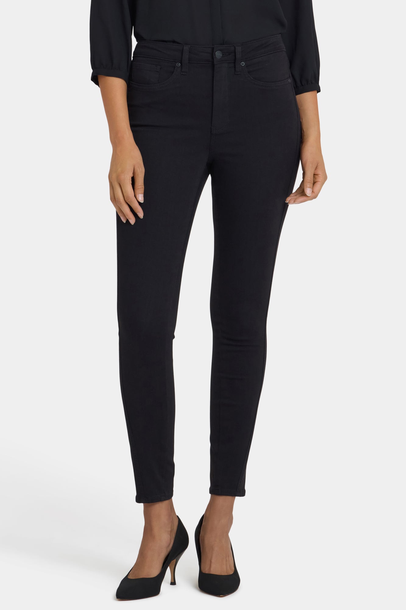 NYDJ Ami Skinny Jeans In Sure Stretch® Denim With High Rise And Contoured Seams - Black