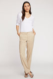 NYDJ Marilyn Straight Pants In Stretch Linen - Feather