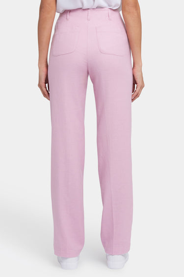 NYDJ Marilyn Straight Pants In Stretch Linen - Pink Nectar
