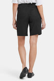 NYDJ 5 Pocket Bermuda Shorts In Stretch Linen - Black