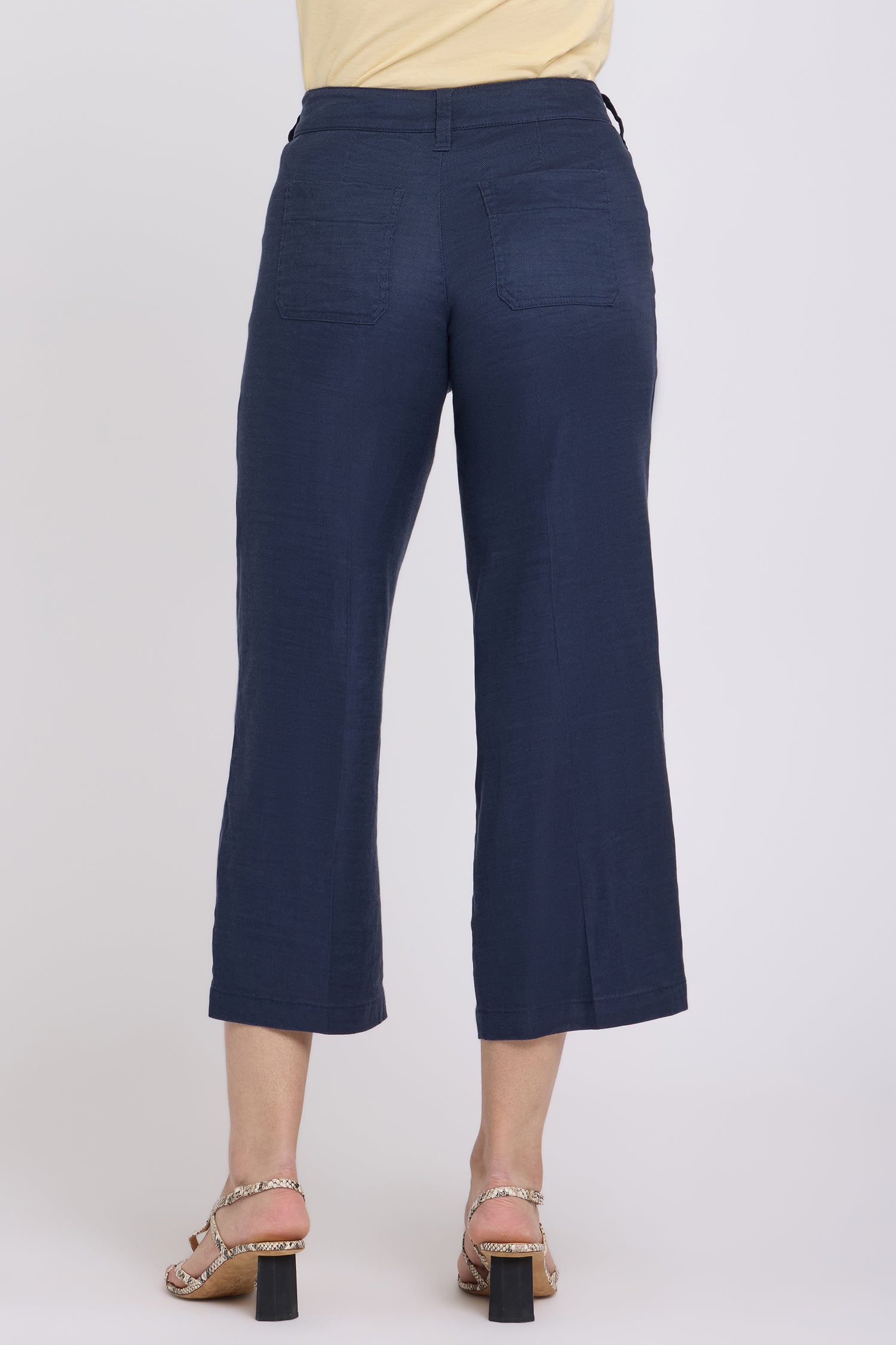 high waisted capri dress pants Womens Work Pants Dressy Casual Capri Dress Pants High Waisted Flared Pants Pull On Cropped Pants Business Slacks Black at Amazon Women's Clothing store