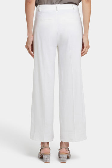 NYDJ Morgan Trouser Pants In Stretch Linen - White