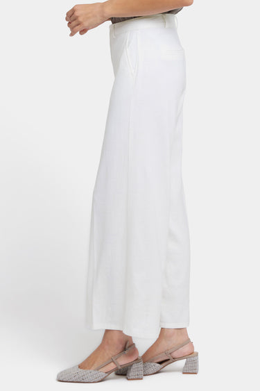 NYDJ Morgan Trouser Pants In Stretch Linen - White
