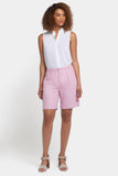 NYDJ Relaxed Shorts In Stretch Linen - Pink Nectar