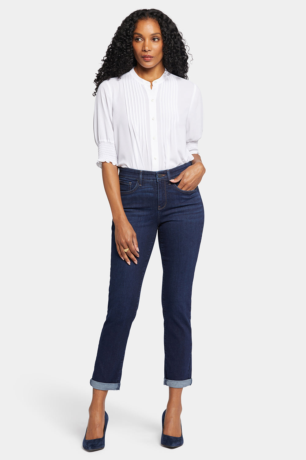 Margot Girlfriend Jeans In Cool Embrace® Denim With Cuffs - Palace