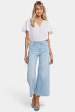 NYDJ Brodi Wide Leg Ankle Jeans In Cool Embrace® Denim With High Rise And Frayed Hems - Clear Waters