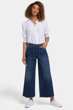 NYDJ Cindi Relaxed Wide Leg Ankle Jeans In Cool Embrace® Denim With Drawstring Waist And Frayed Hems - Rio Rapids