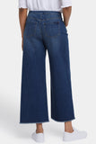 NYDJ Cindi Relaxed Wide Leg Ankle Jeans In Cool Embrace® Denim With Drawstring Waist And Frayed Hems - Rio Rapids