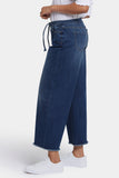 NYDJ Cindi Relaxed Wide Leg Ankle Jeans In Cool Embrace® Denim With Drawstring Waist And Frayed Hems - Rio Rapids