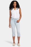 NYDJ Marilyn Straight Crop Jeans In Cool Embrace® Denim With Cuffs - Oceanfront