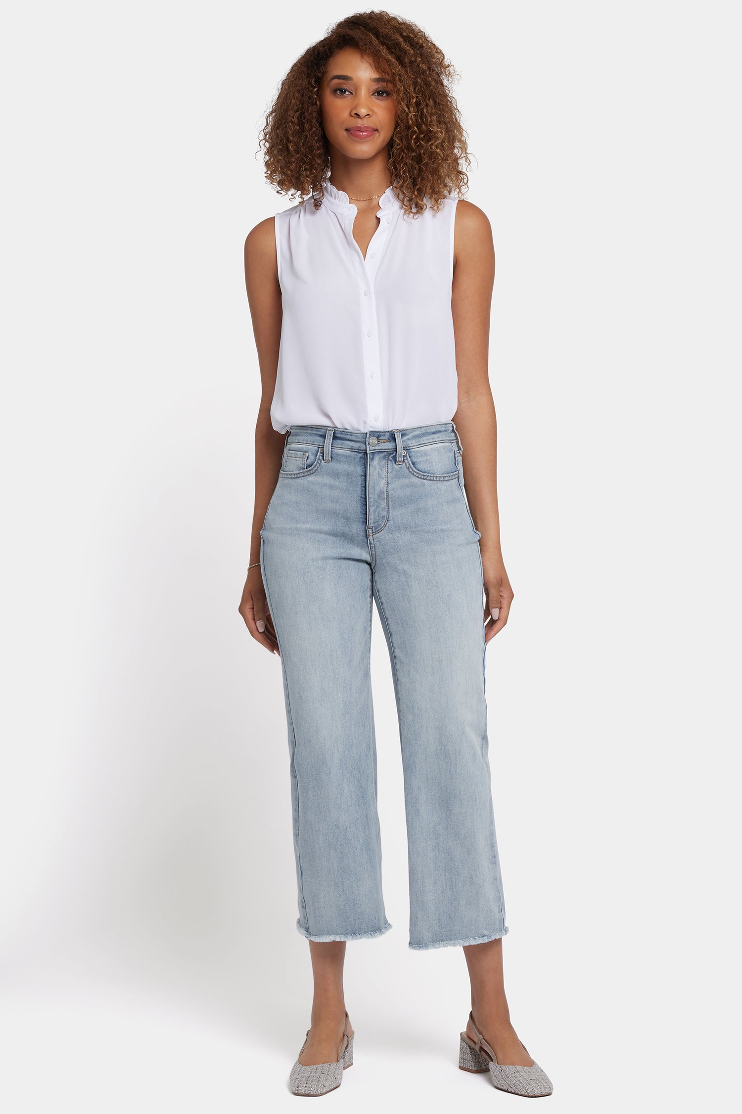 Coco Relaxed Wide Leg Crop Jeans In Cool Embrace® Denim With