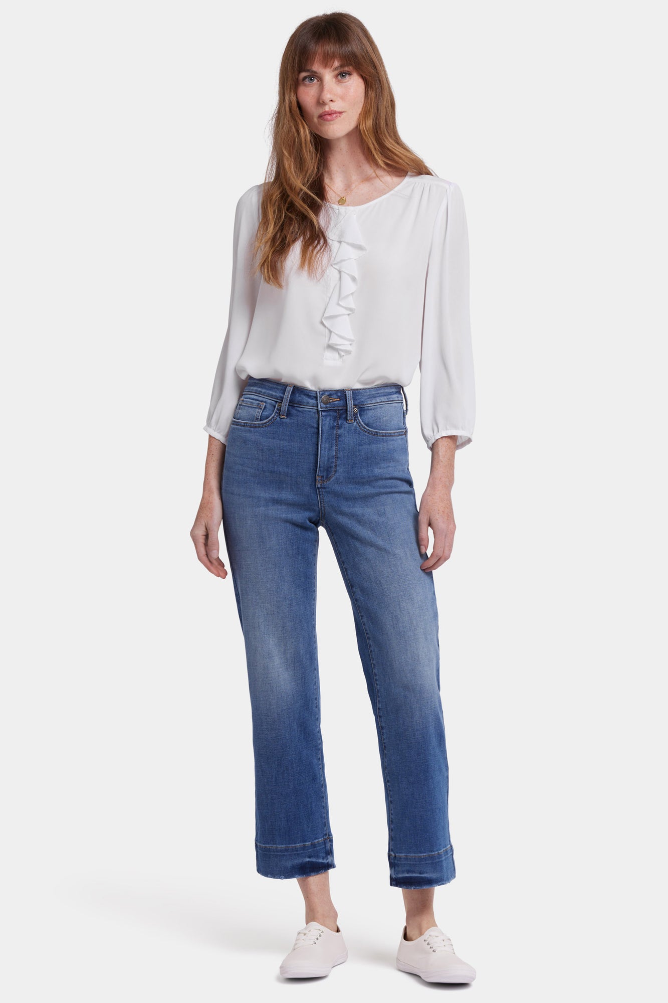 NYDJ Bailey Relaxed Straight Ankle Jeans With High Rise And 2 1/2