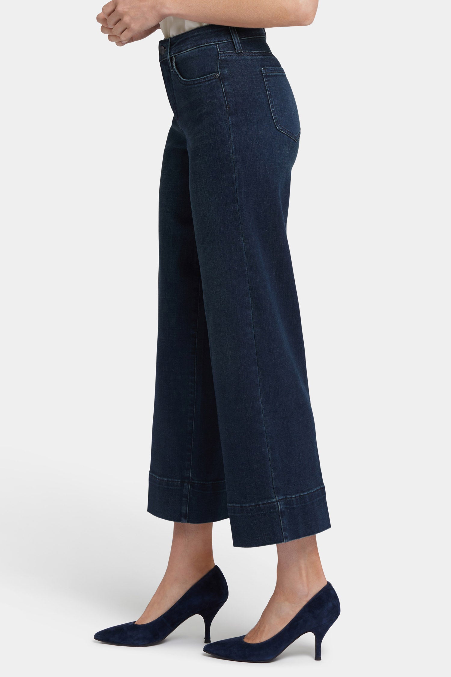 Teresa Wide Leg Ankle Jeans With 3