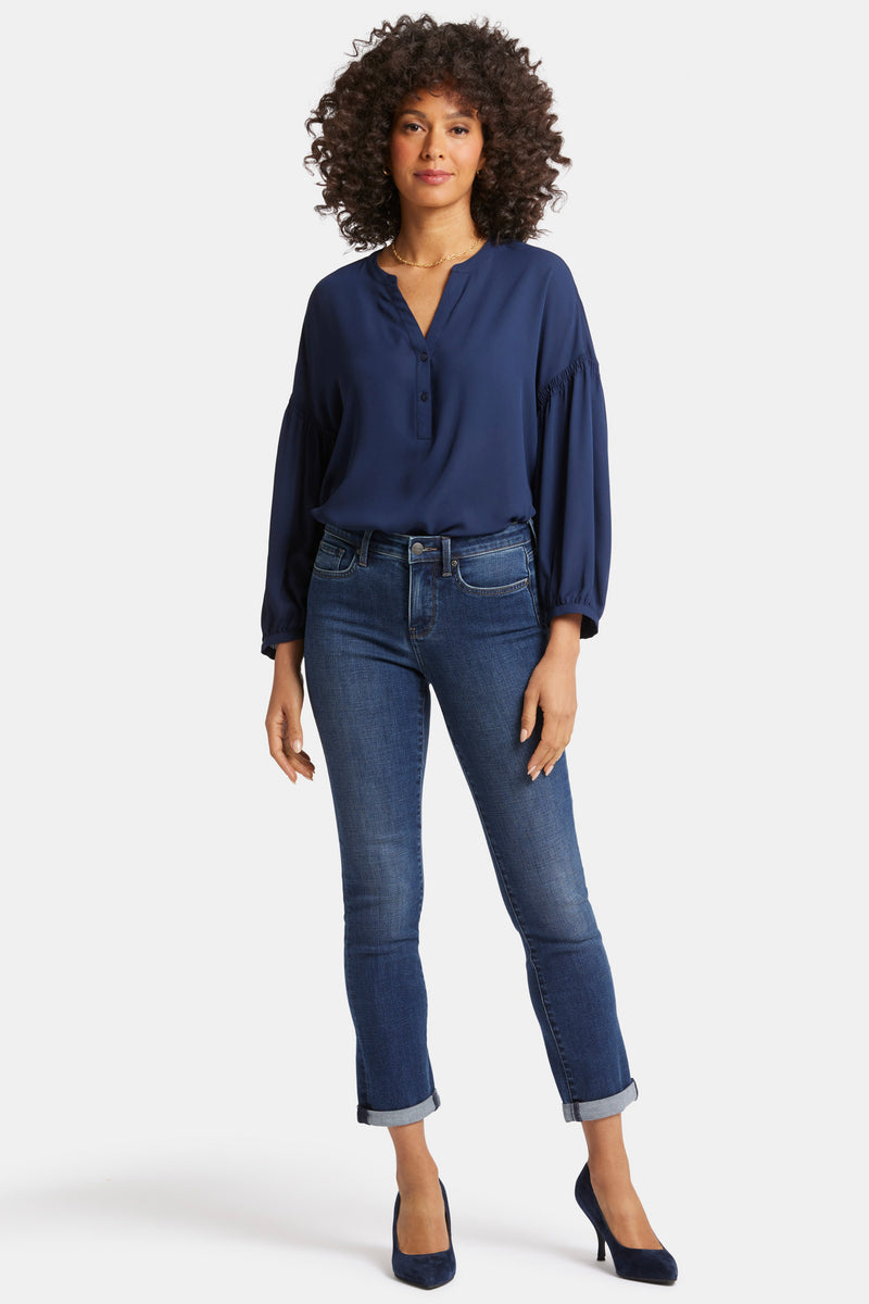 NYDJ Sheri Slim Ankle Jeans With Roll Cuffs - Wellspring