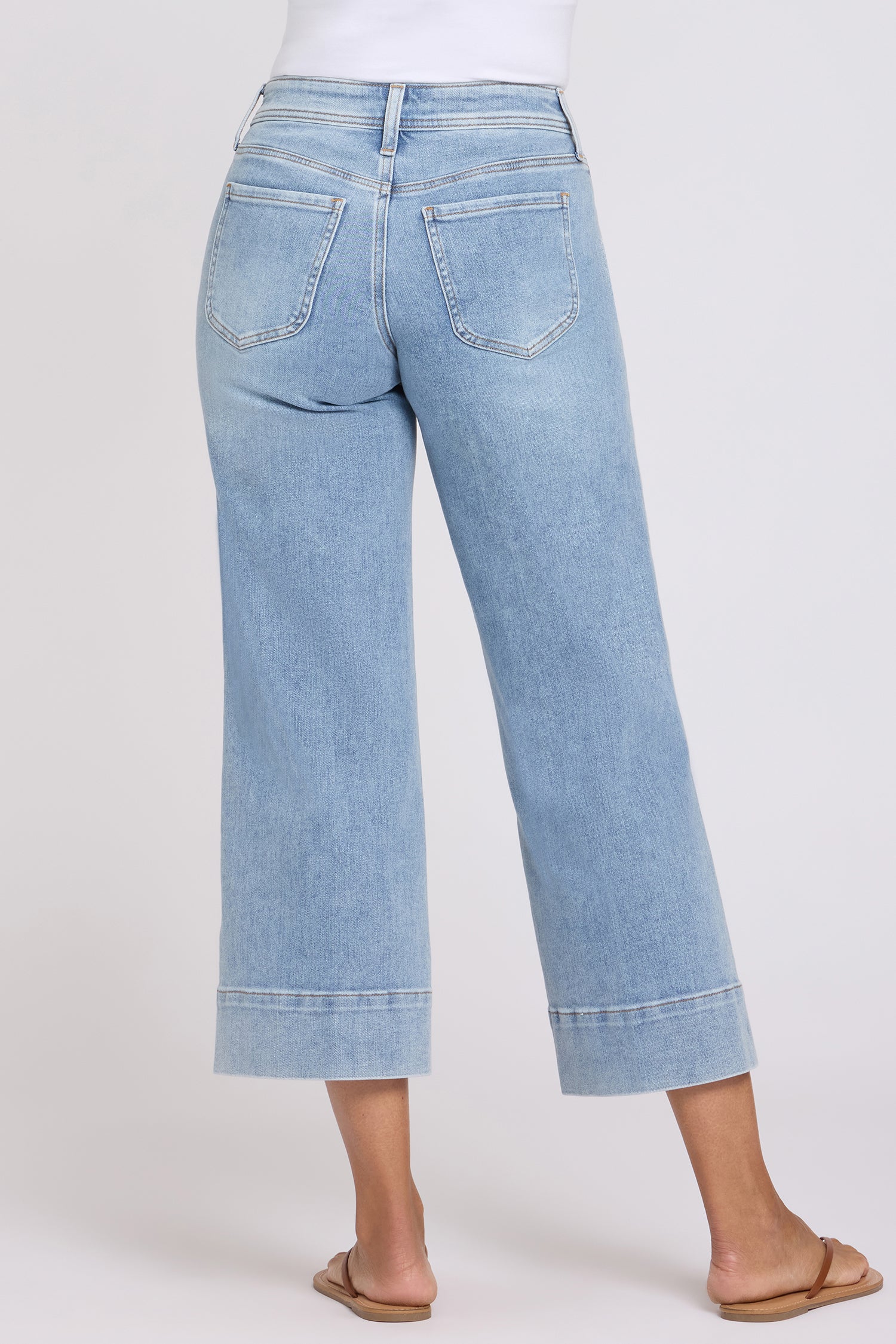 Teresa Wide Leg Ankle Jeans With Front Seams - Mist Springs | NYDJ